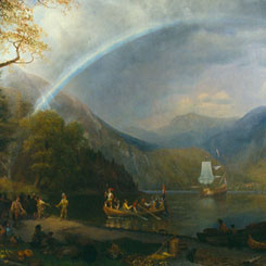 245x245 Albert Bierstadt's Paintings Ltemgtthe Discovery Of The Hudsonltem - The Rocky Mountains Painting