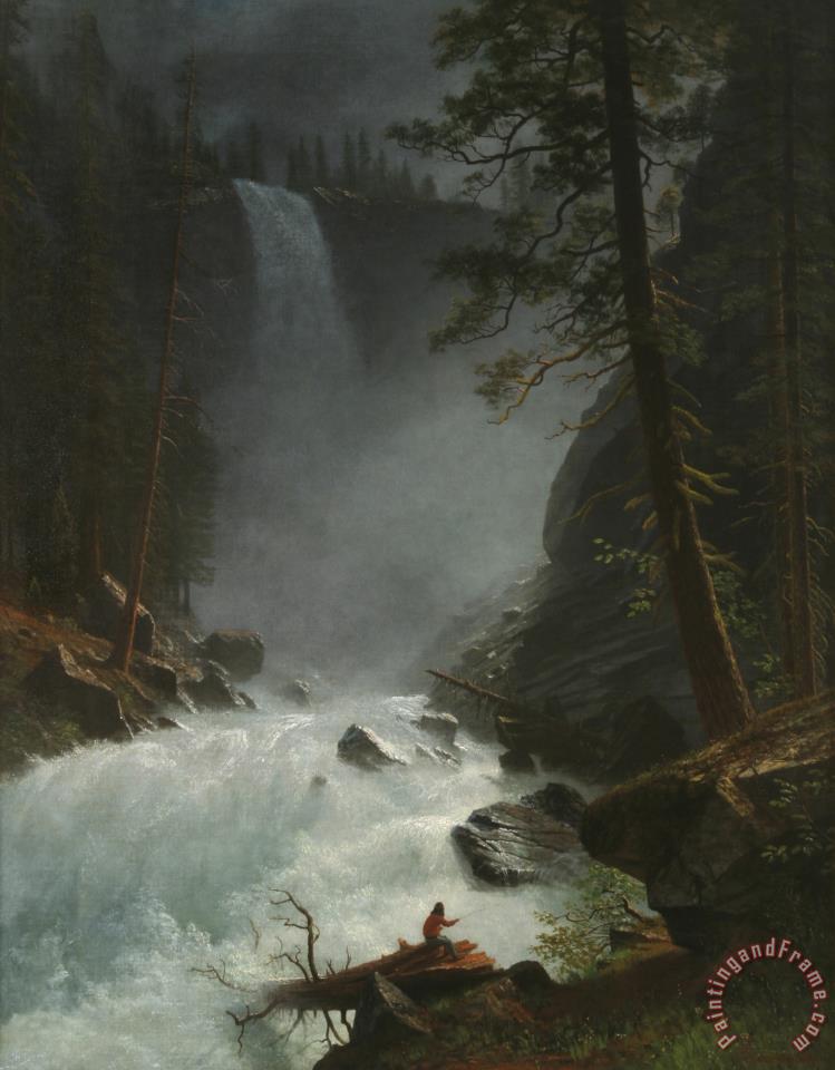 749x960 Albert Bierstadt A Stream In The Rocky Mountains Painting - The Rocky Mountains Painting
