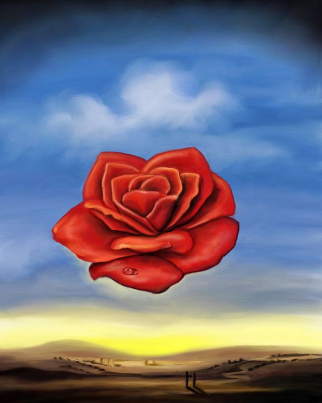 650x812 Rose Meditative, 1958 By Salvador Dali - The Rose Painting