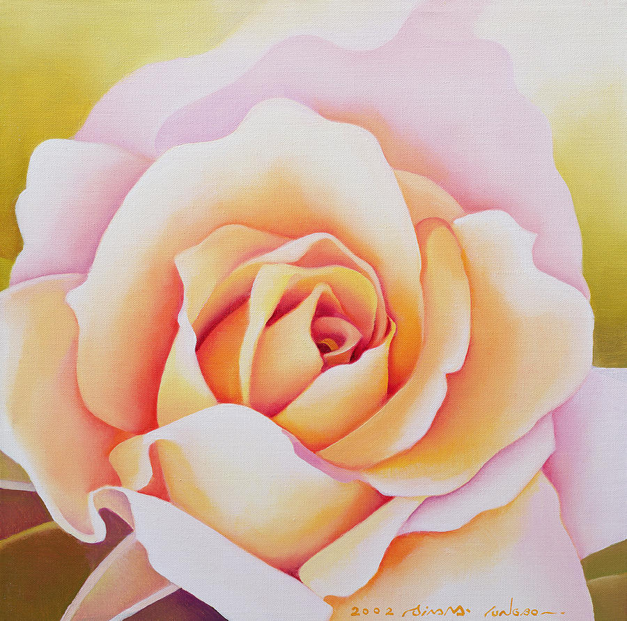 900x892 The Rose Painting By Myung Bo Sim - The Rose Painting