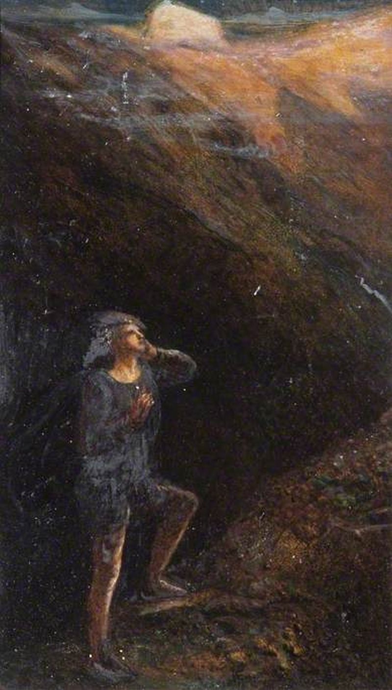 800x1409 The Rose Of Dawn Painting James Smetham Oil Paintings - The Rose Painting