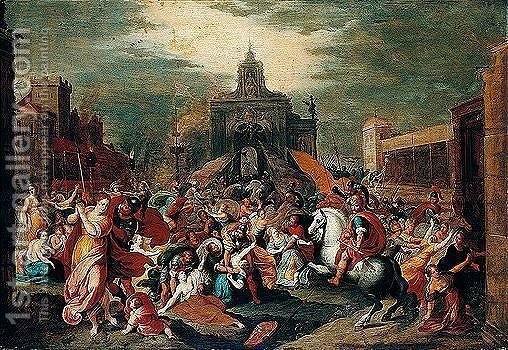 508x350 The Rape Of The Sabine Women (After) Frans Ii Francken - The Sabine Women Painting