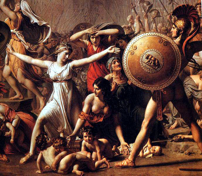 689x600 The Sabine Women - The Sabine Women Painting