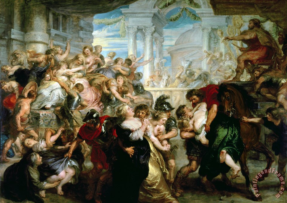 960x681 Peter Paul Rubens The Rape Of The Sabine Women Painting - The Sabine Women Painting