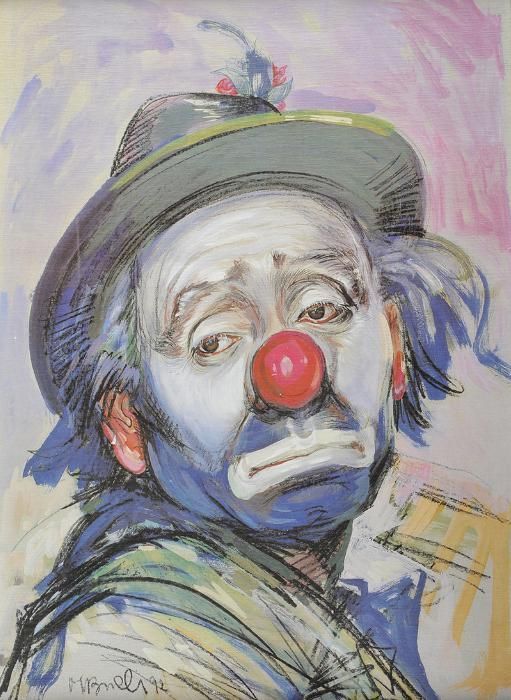 The Sad Clown Painting At PaintingValley Com Explore Collection Of   The Sad Clown Painting 11 