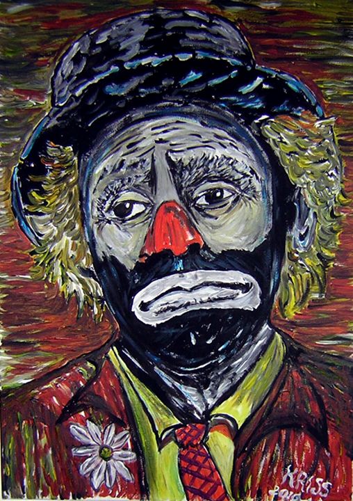 508x720 Sad Clown - The Sad Clown Painting