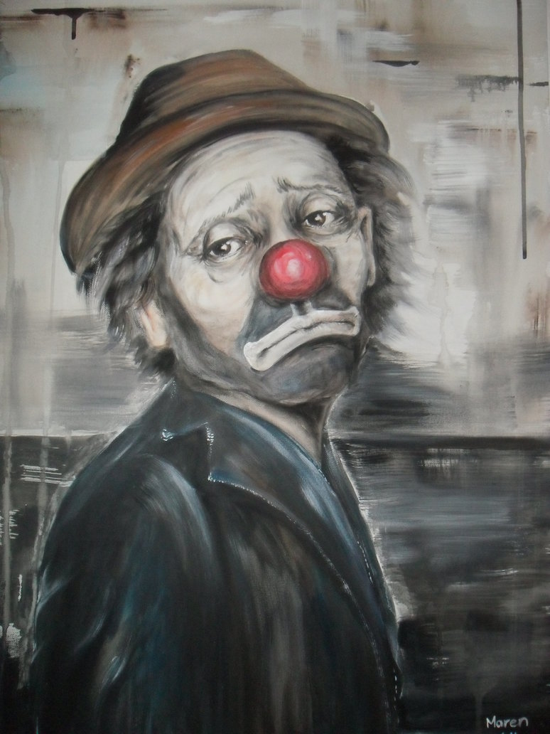 The Sad Clown Painting At PaintingValley Com Explore Collection Of   The Sad Clown Painting 22 