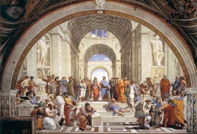 400x273 Web Gallery Of Art, Searchable Fine Arts Image Database - The School Of Athens Painting