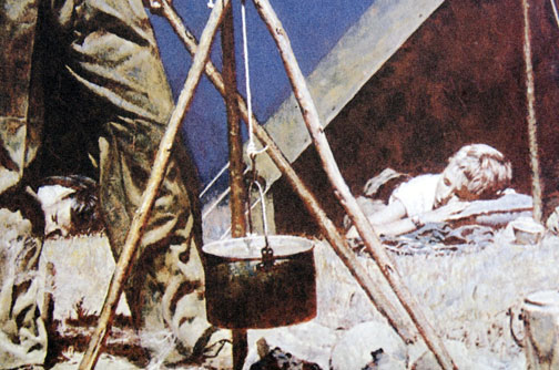 504x334 The Scoutmaster 22x30 Boy Scout Art Print By Norman Rockwell Ebay - The Scoutmaster Painting