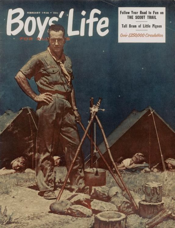 574x748 The Story Behind Rockwell's The Scoutmaster Painting - The Scoutmaster Painting