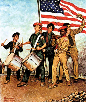 288x344 Rompedas Norman Rockwell And Boy Scouts Of America - The Scoutmaster Painting