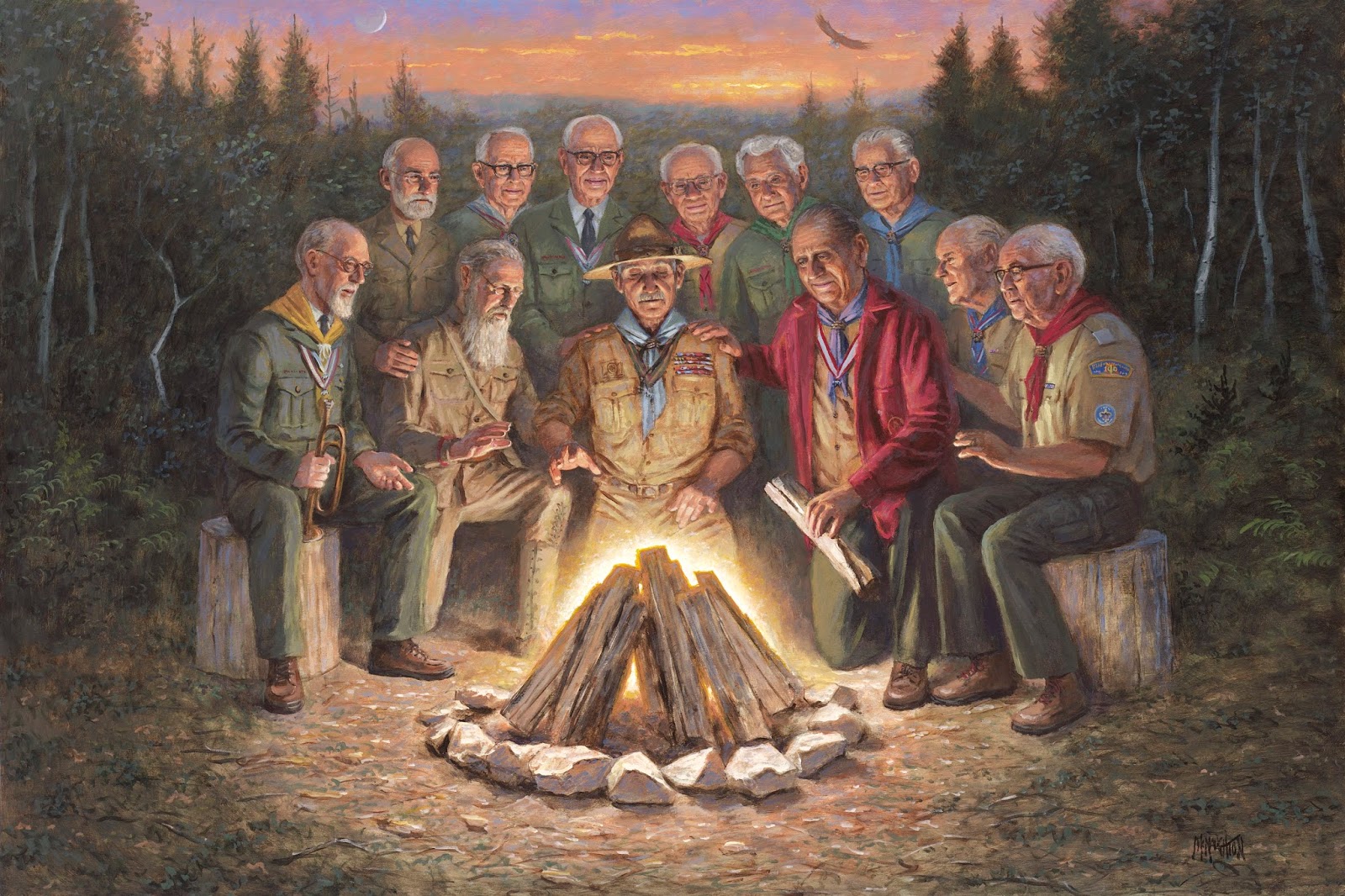 1600x1066 - The Scoutmaster Painting