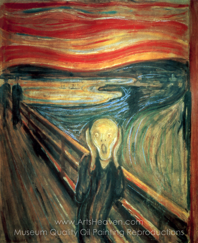 669x820 Reproduction Painting Edvard Munch The Scream, Hand Painted - The Scream Painting