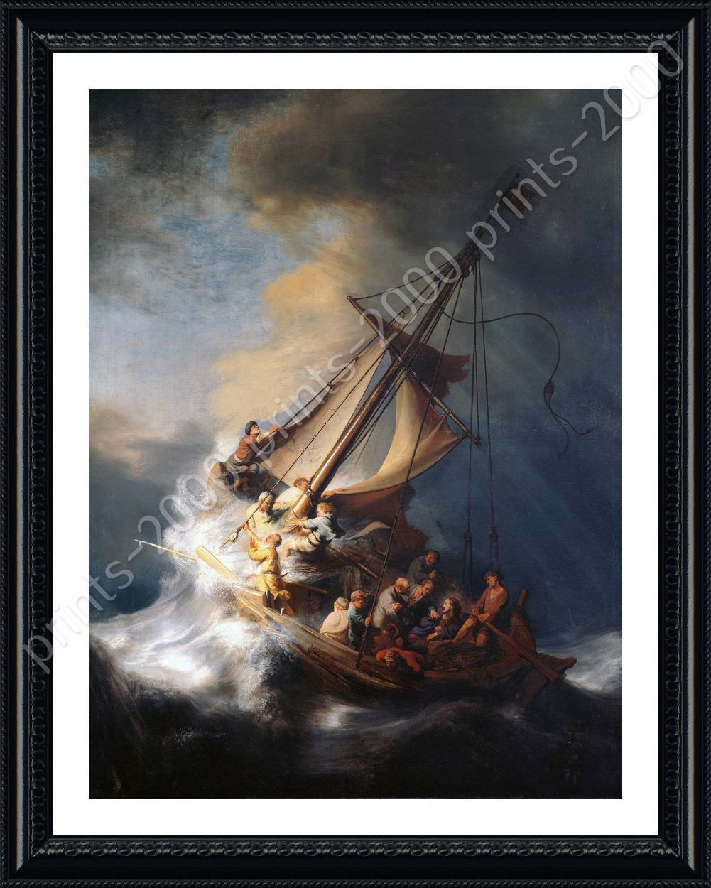 1001x1250 Framed Poster Christ In The Storm Sea Of Galilee Rembrandt Framed - The Sea Of Galilee Painting