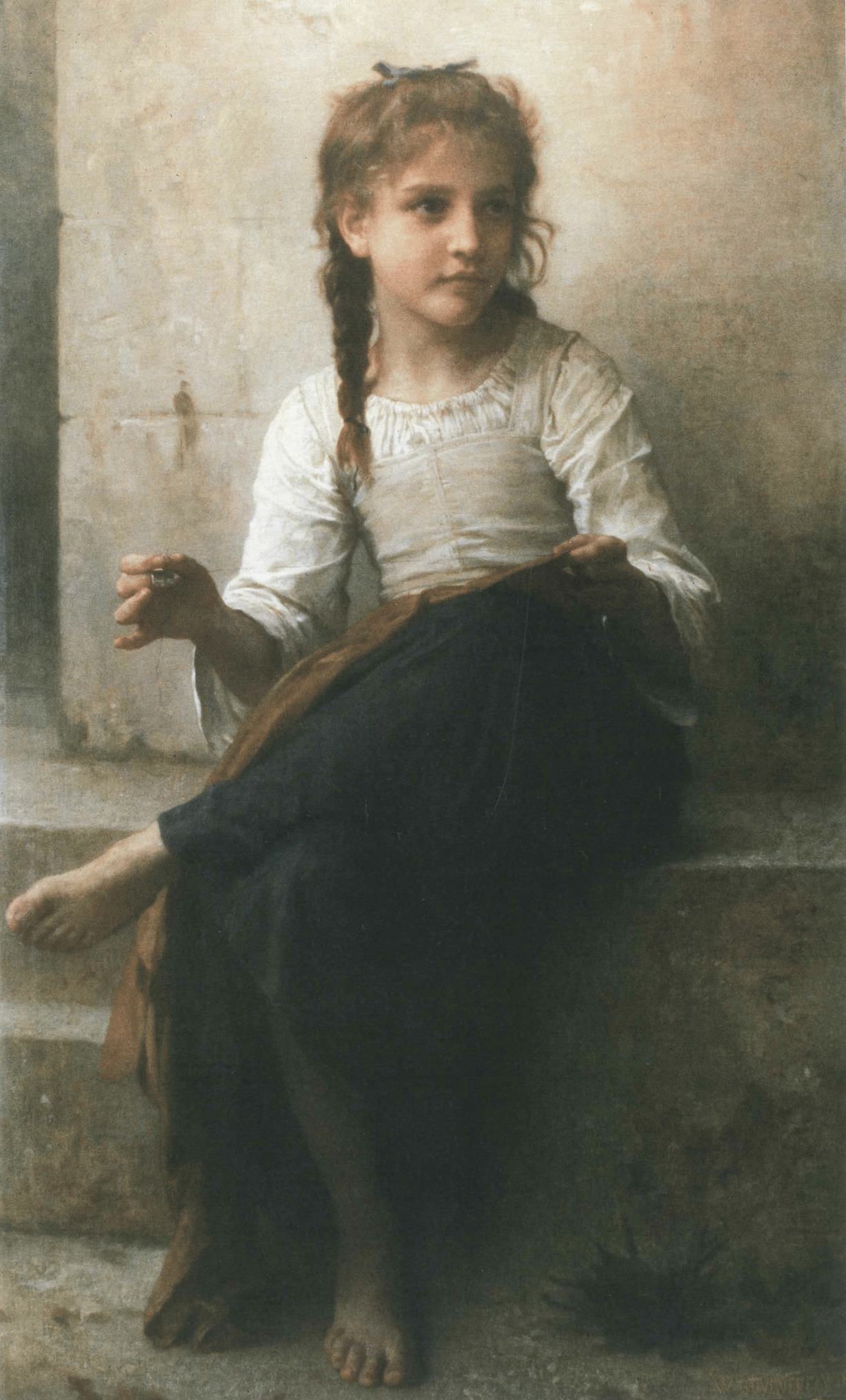 1227x2030 Filewilliam Adolphe Bouguereau (1825 1905) - The Seamstress Painting