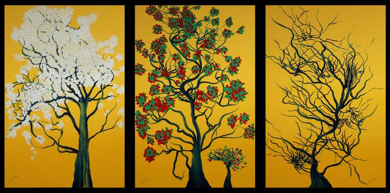 770x381 Saatchi Art The Creation Of The Seasons Painting By Ariel - The Seasons Painting