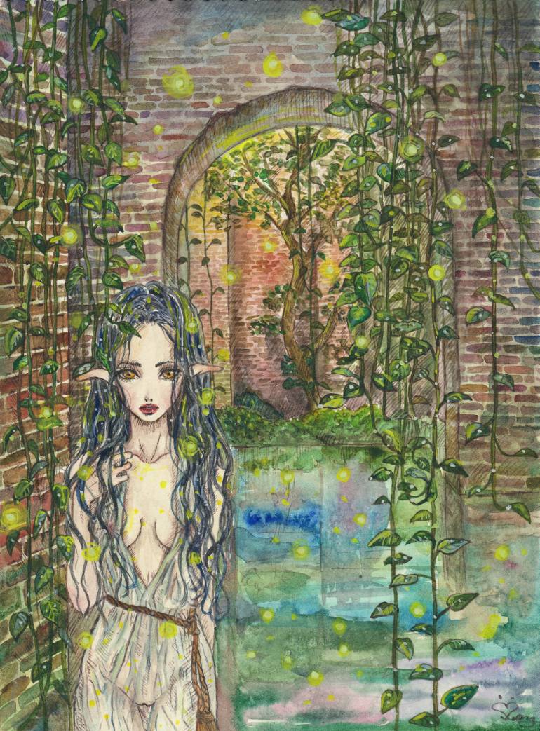 770x1043 Saatchi Art My Secret Garden Painting By Char Song Song - The Secret Garden Painting