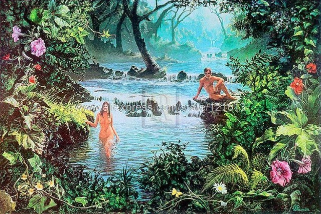 640x427 Stephen Pearson Secret Garden Figurative Or Various Sizes Hand - The Secret Garden Painting