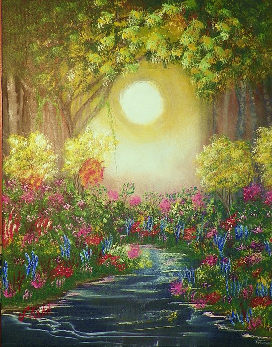 548x700 The Secret Garden Painting By Laurie Kidd - The Secret Garden Painting