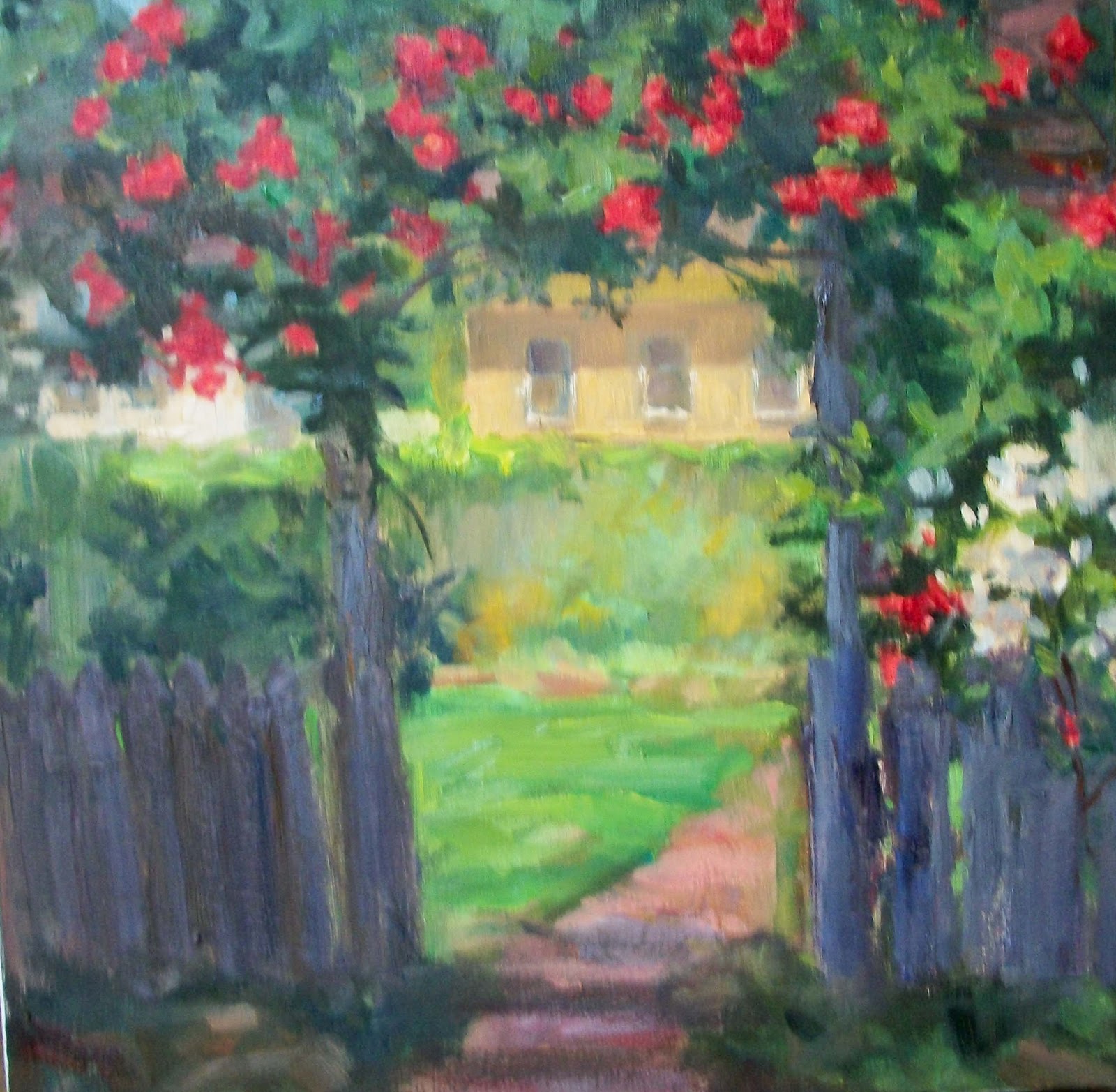 1600x1565 Margaret Aycock Representational Oil Painting In Oklahoma Sold My - The Secret Garden Painting