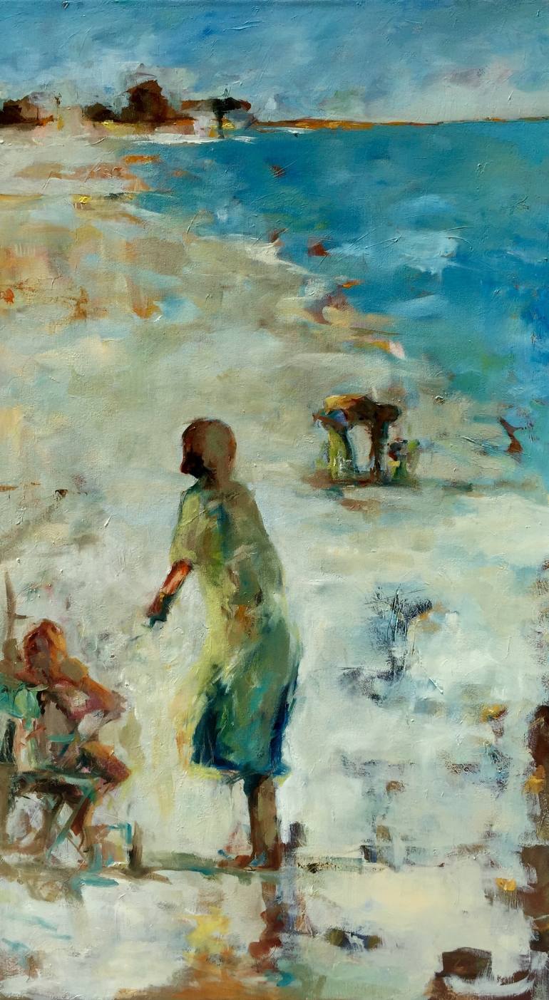770x1403 Saatchi Art The Shell Seekers Painting By Kelly Rysavy - The Shell Seekers Painting