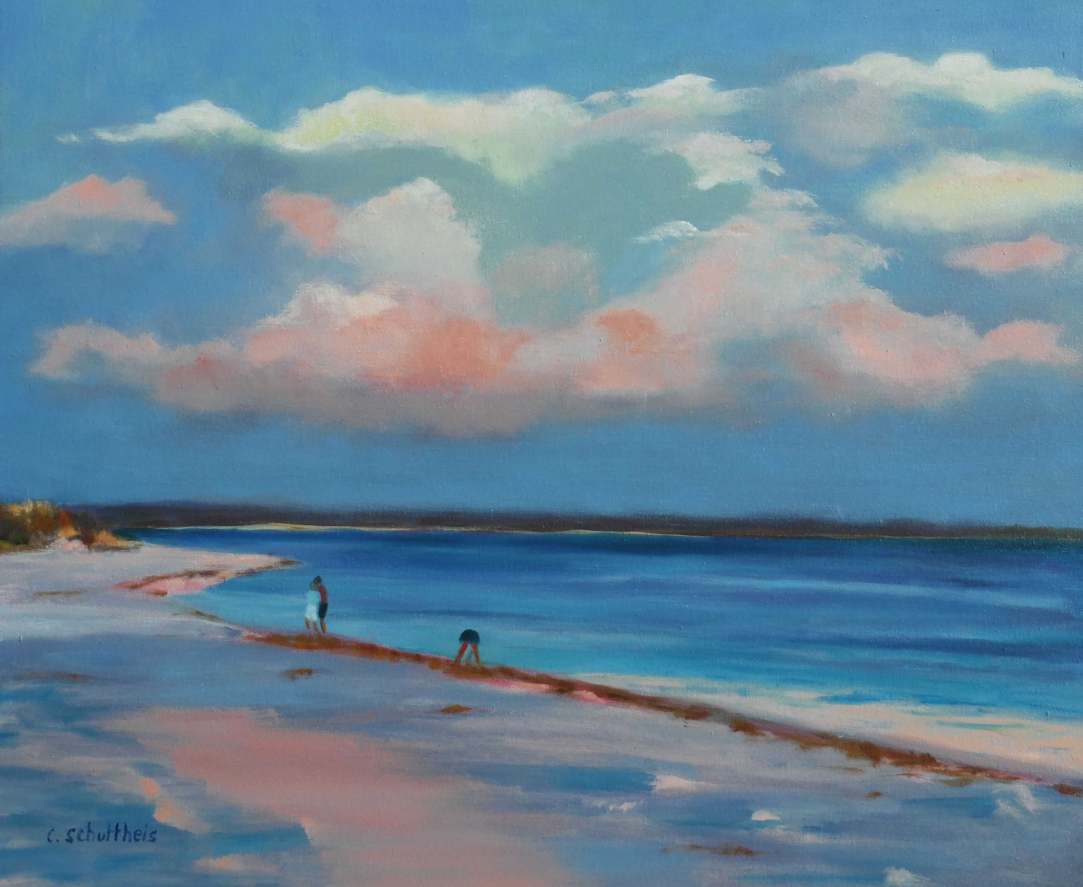 3632x2976 The Shell Seekers, 20 X 24 Oil On Gallery Wrapped Canvas. New - The Shell Seekers Painting