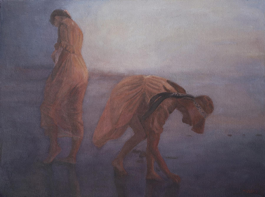 900x671 The Shell Seekers Painting By Masami Iida - The Shell Seekers Painting