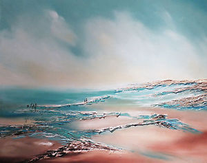 300x237 New Original Elizabeth Williams The Shell Seekers Seascape Beach - The Shell Seekers Painting