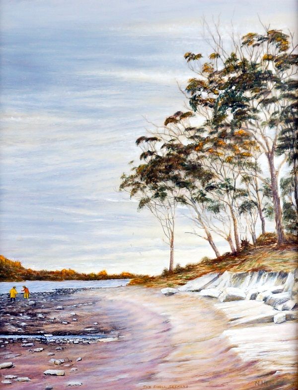 600x786 Nicholas Hedley Original Oil Painting Title The Shell Seekers - The Shell Seekers Painting