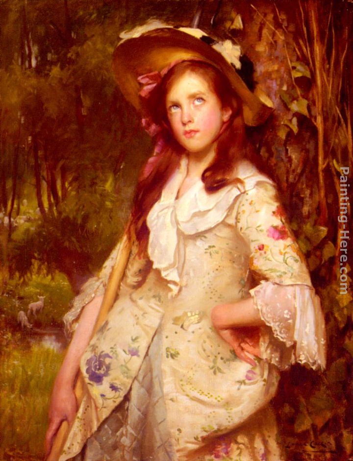 720x941 Lance Calkin The Young Shepherdess Painting Anysize 50% Off - The Shepherdess Painting