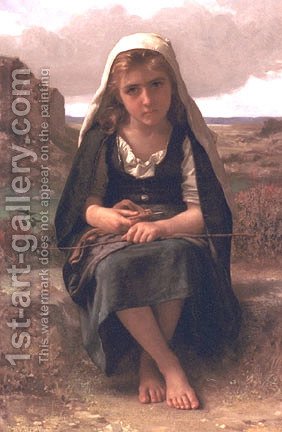 282x432 The Shepherdess William Adolphe Bouguereau Reproduction 1st Art - The Shepherdess Painting