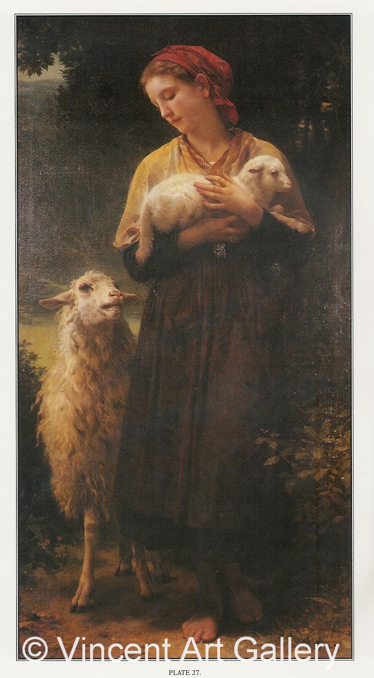 768x1392 The Shepherdess By W.a. Bouguereau - The Shepherdess Painting