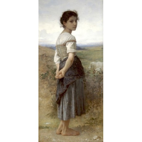 458x458 The Young Shepherdess 1885 By William Adolphe Bouguereau - The Shepherdess Painting