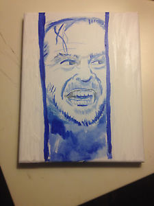 225x300 Original Artwork Painting The Shining Jack Nicholson Here's Johnny - The Shining Painting