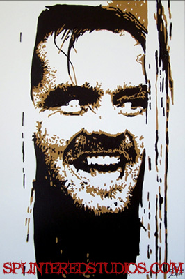 266x400 The Shining Here's Johnny Pop Art Painting - The Shining Painting