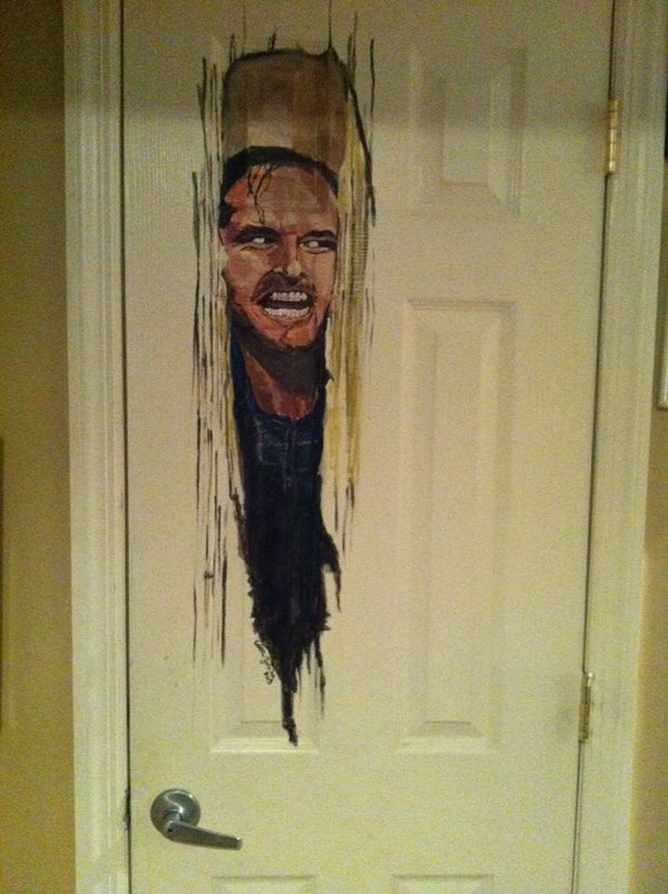 600x803 The Shining Painting On Bathroom Door On Behance - The Shining Painting
