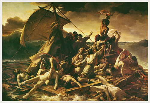 500x344 Raft - The Shipwreck Painting