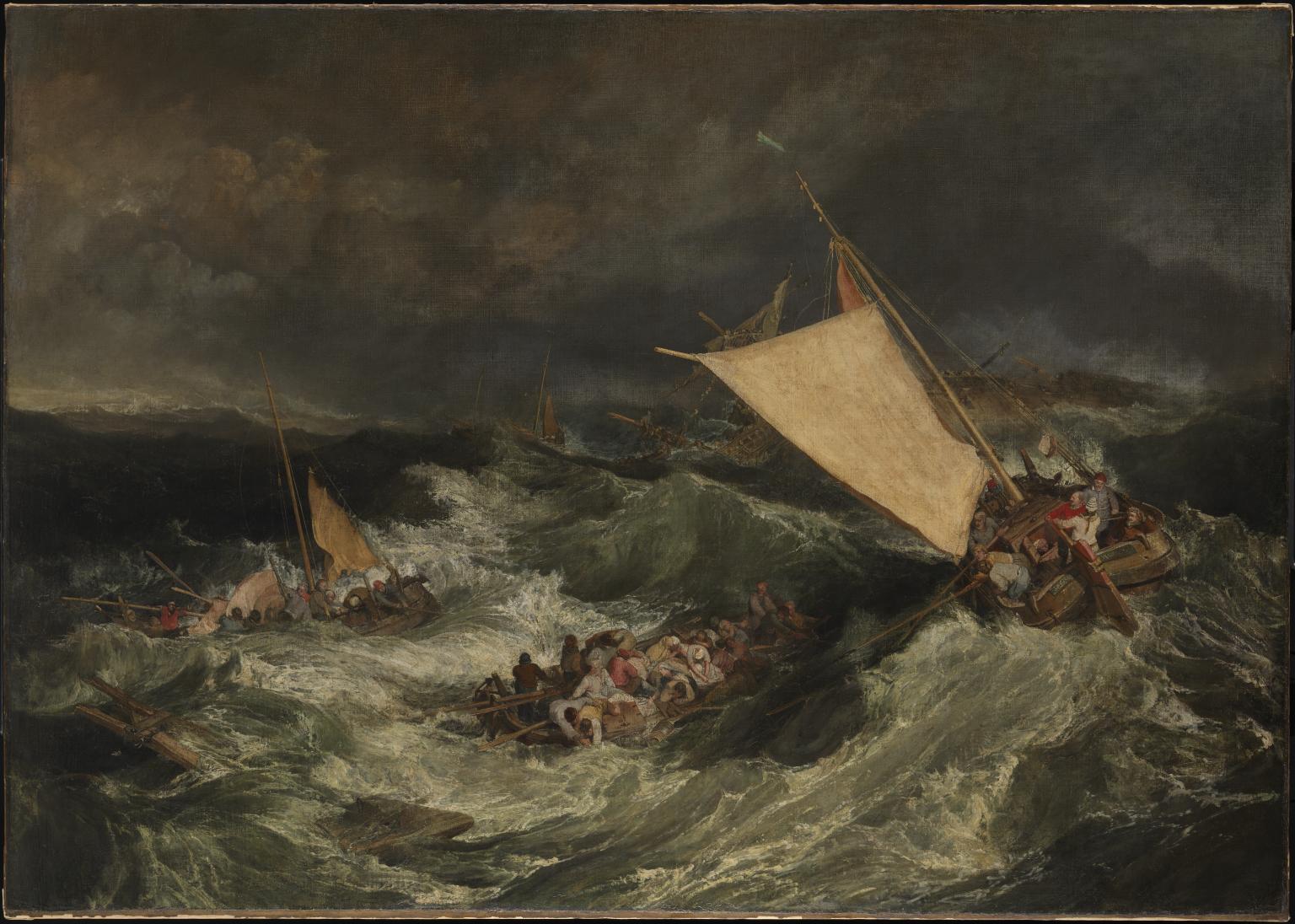 1536x1096 The Shipwreck', Joseph Mallord William Turner, Exhibited 1805 Tate - The Shipwreck Painting