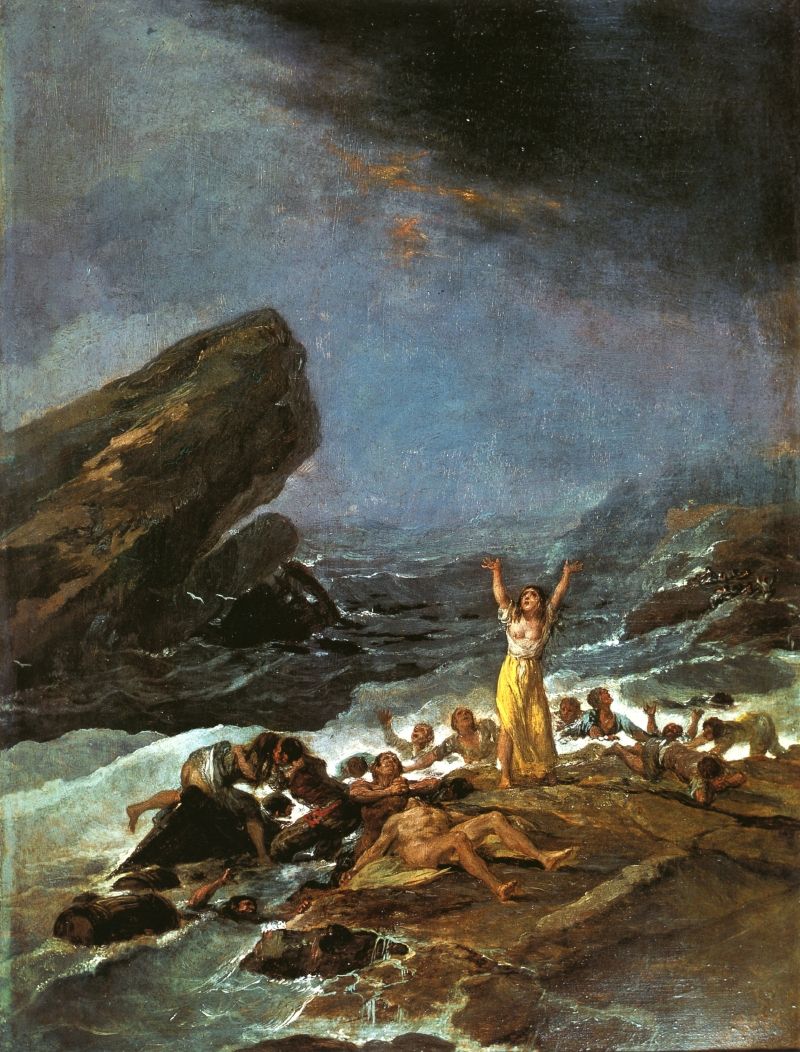 800x1052 The Shipwreck Francisco Goya Art Paintings, Sad - The Shipwreck Painting