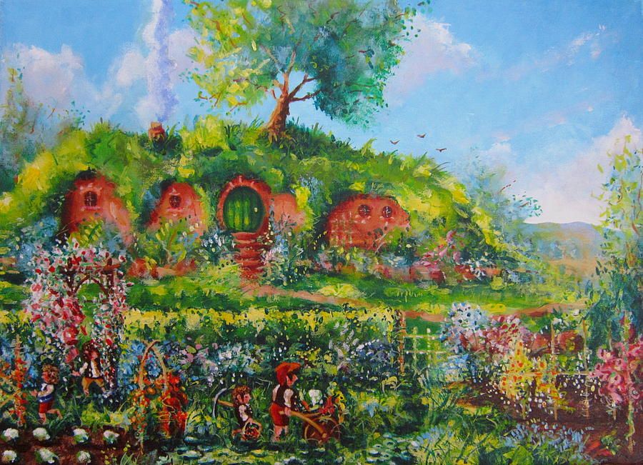 900x651 Summer In The Shire Painting - The Shire Painting