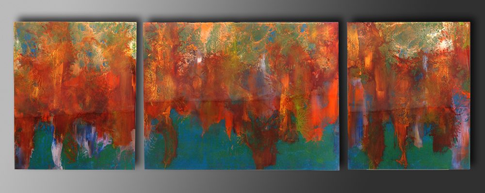 1000x398 Deep In The Shire Triptych - The Shire Painting