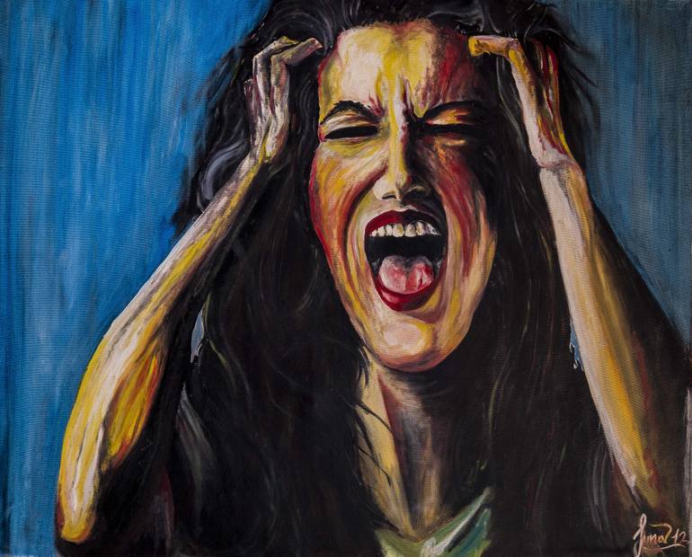 770x620 Saatchi Art A Shout Painting By Zoe Lunar - The Shout Painting