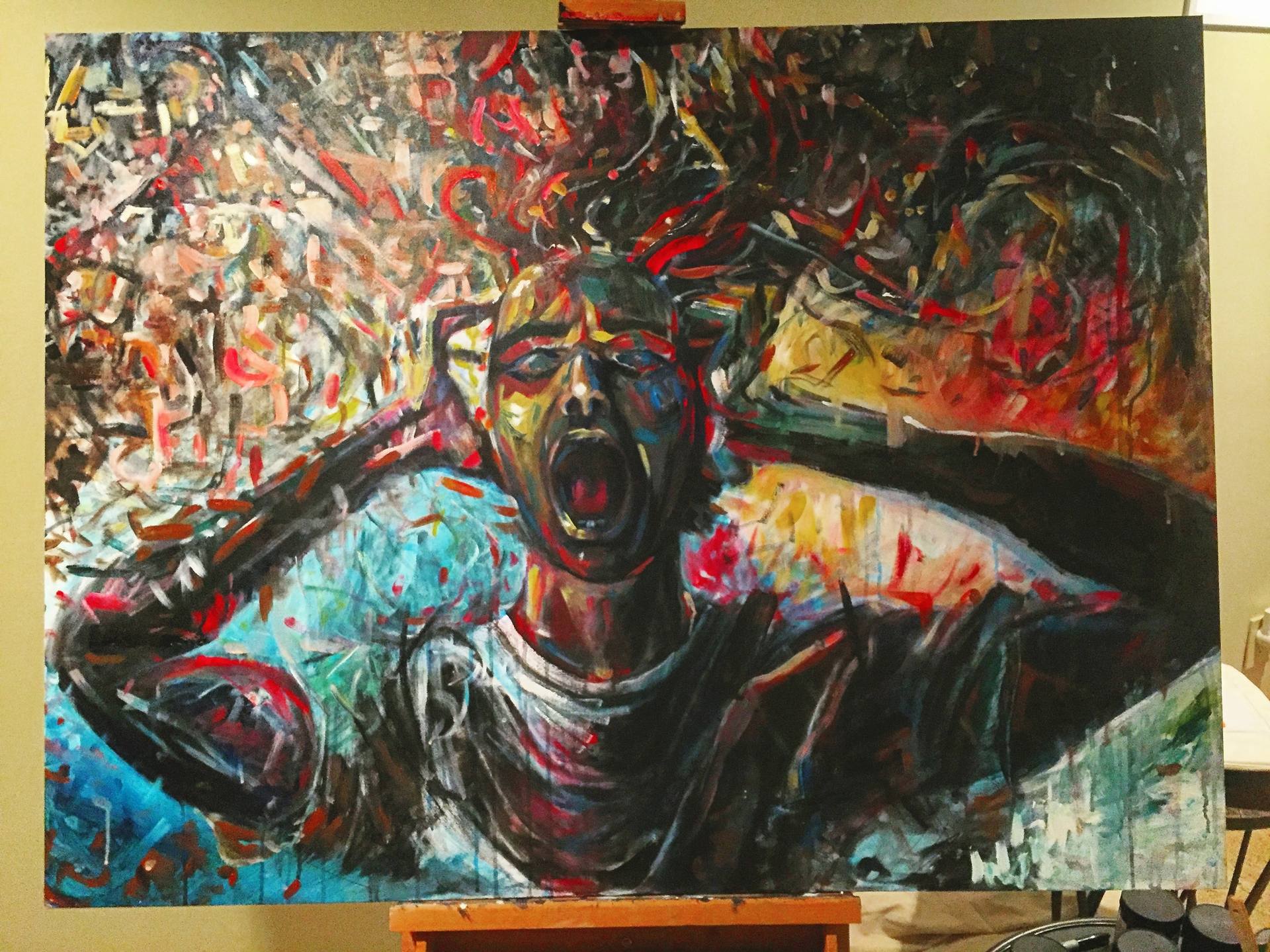 1920x1439 Saatchi Art Shout Out Painting By Jesse Vachon - The Shout Painting