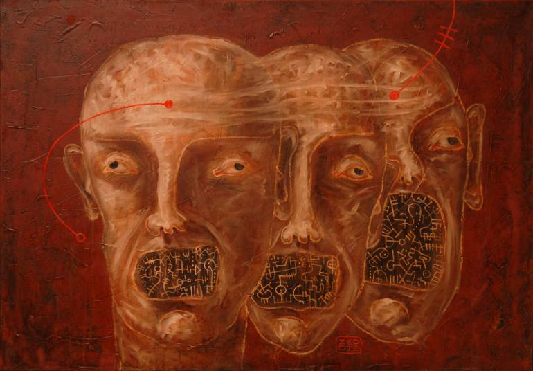 770x536 Saatchi Art Shout Painting By Eduard Zentsik - The Shout Painting