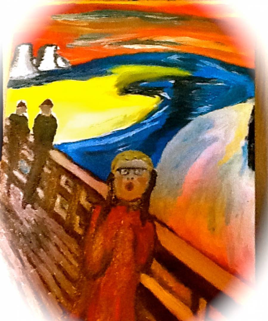 900x1078 The Shout Oil Painting Clubdevo - The Shout Painting