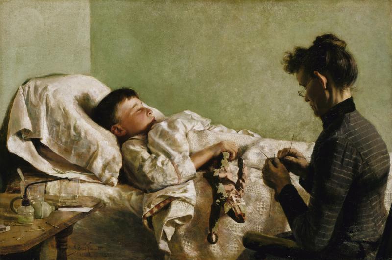 800x532 The Sick Child Smithsonian American Art Museum - The Sick Child Painting