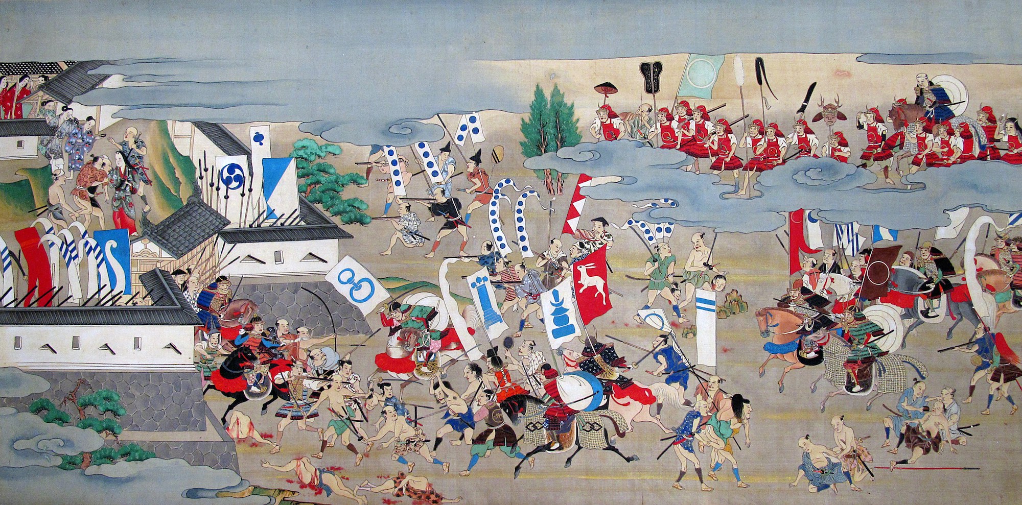 2000x989 Guns, Scrolls, And Swords Hbll - The Siege Of Osaka Castle Painting
