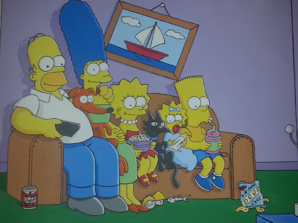 948x711 The Simpsons - The Simpsons Painting