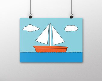 340x270 Simpsons Art Etsy - The Simpsons Sailboat Painting