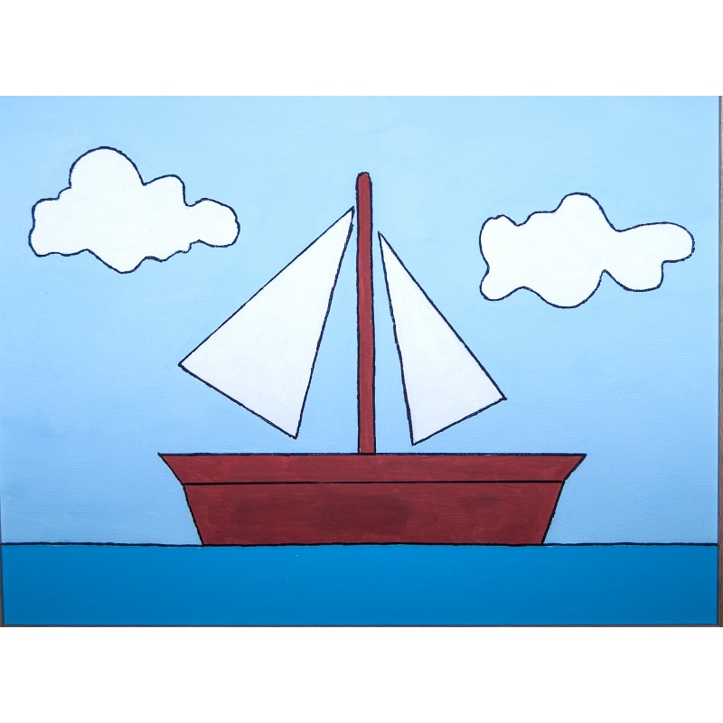 800x800 Simpsons Boat Painting - The Simpsons Sailboat Painting